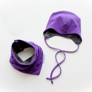 Gomera beebi müts ja sall komplekt Soft Shield Dark Plum
