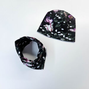 Gomera komplekt (müts, sall, ) Midnight Flora 44-47cm(s. 80)